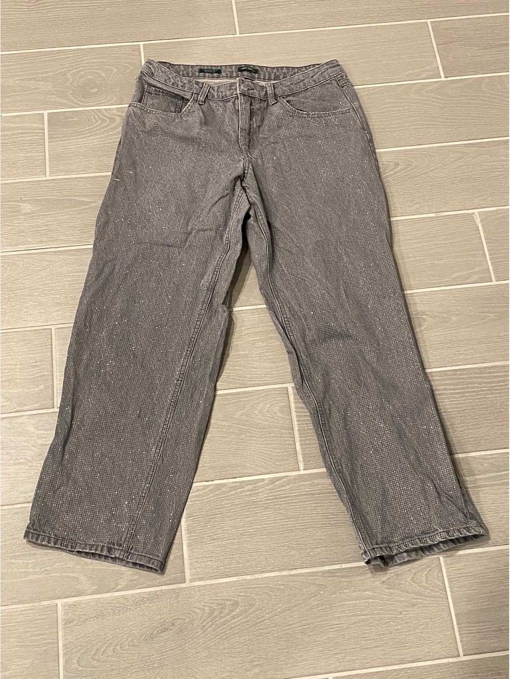 Wild Fable Gray Patterned Straight Leg Jeans